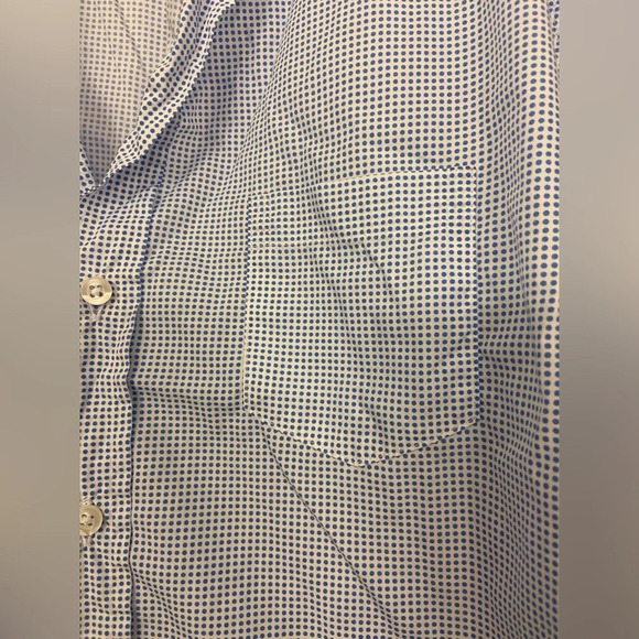 Frank & Eileen Eileen Button Down Long Sleeve Blue Polka Dot Size Small - Picture 3 of 7